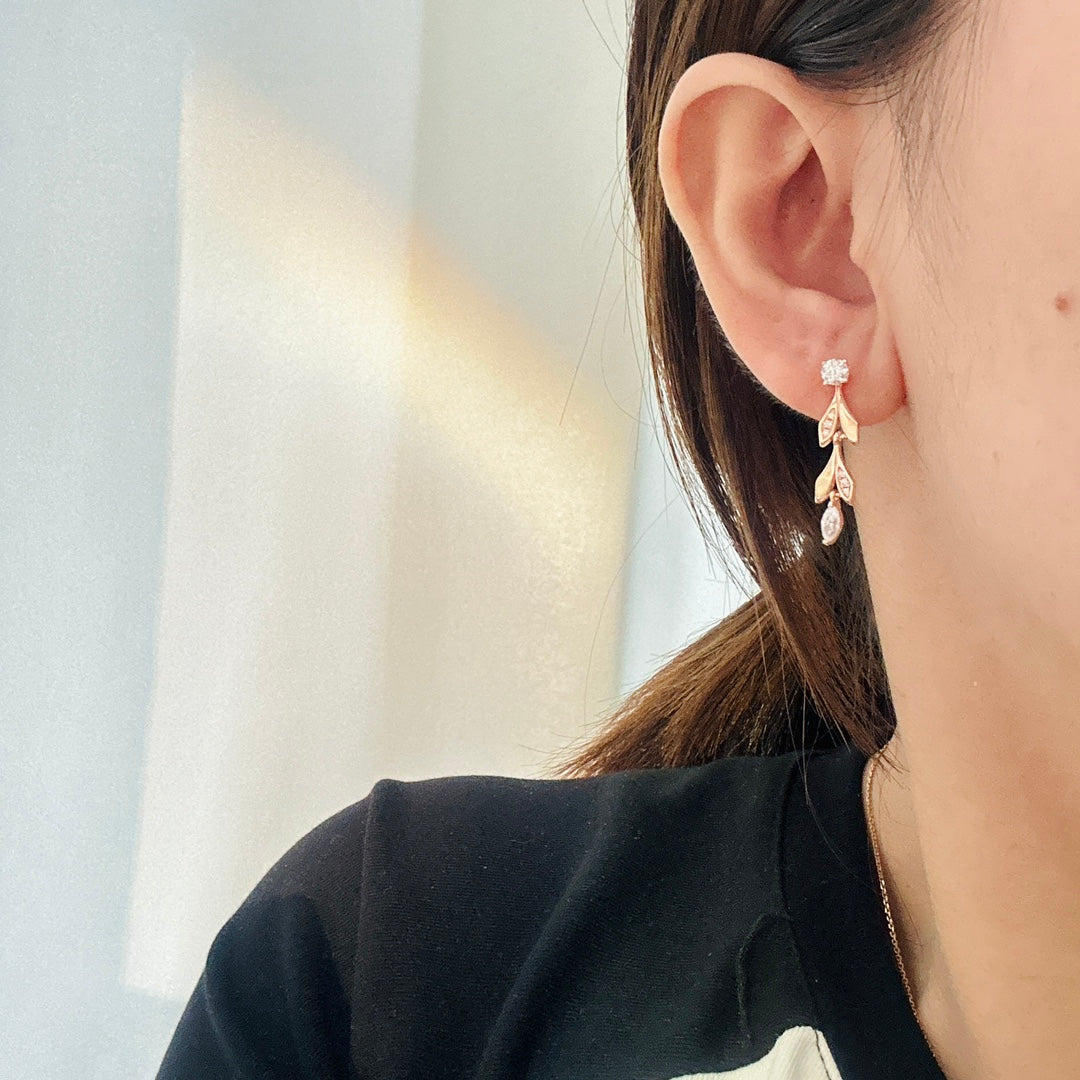 18K Celestial T Victoria Vine Convertible Drop Earrings