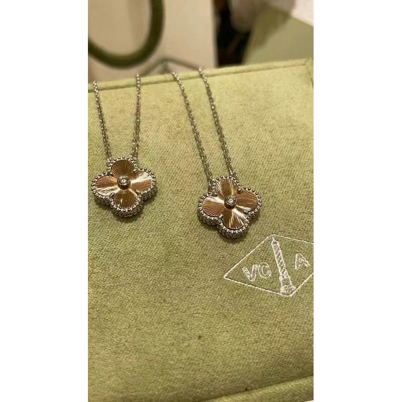 18K Celestial Vintage Alhambra Holiday Pendant Necklace