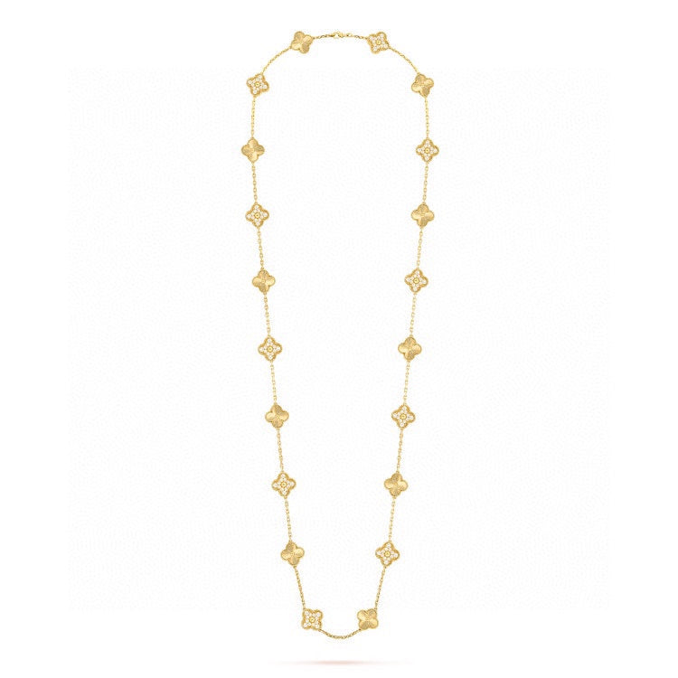 18K Celestial Vintage Alhambra 20 Motifs Long Necklace