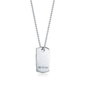18K Celestial T 1837 Makers I.D. Tag Pendant Necklace