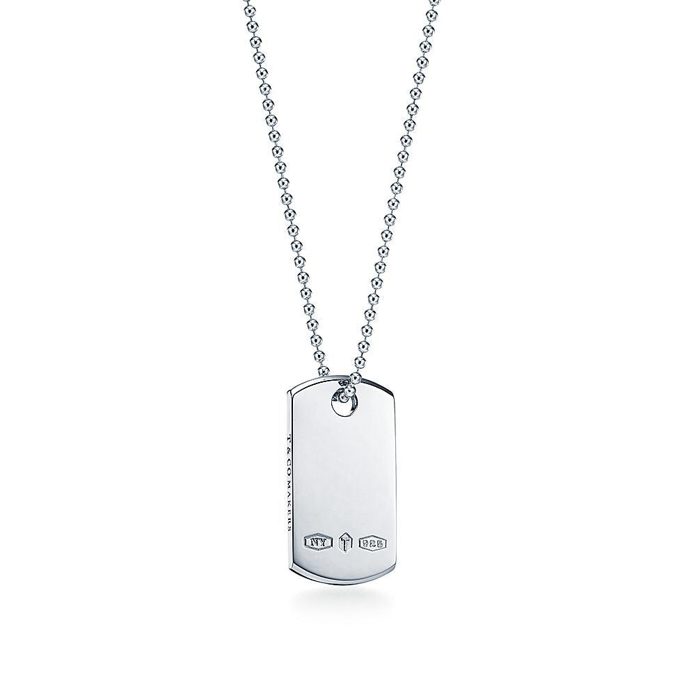 18K Celestial T 1837 Makers I.D. Tag Pendant Necklace