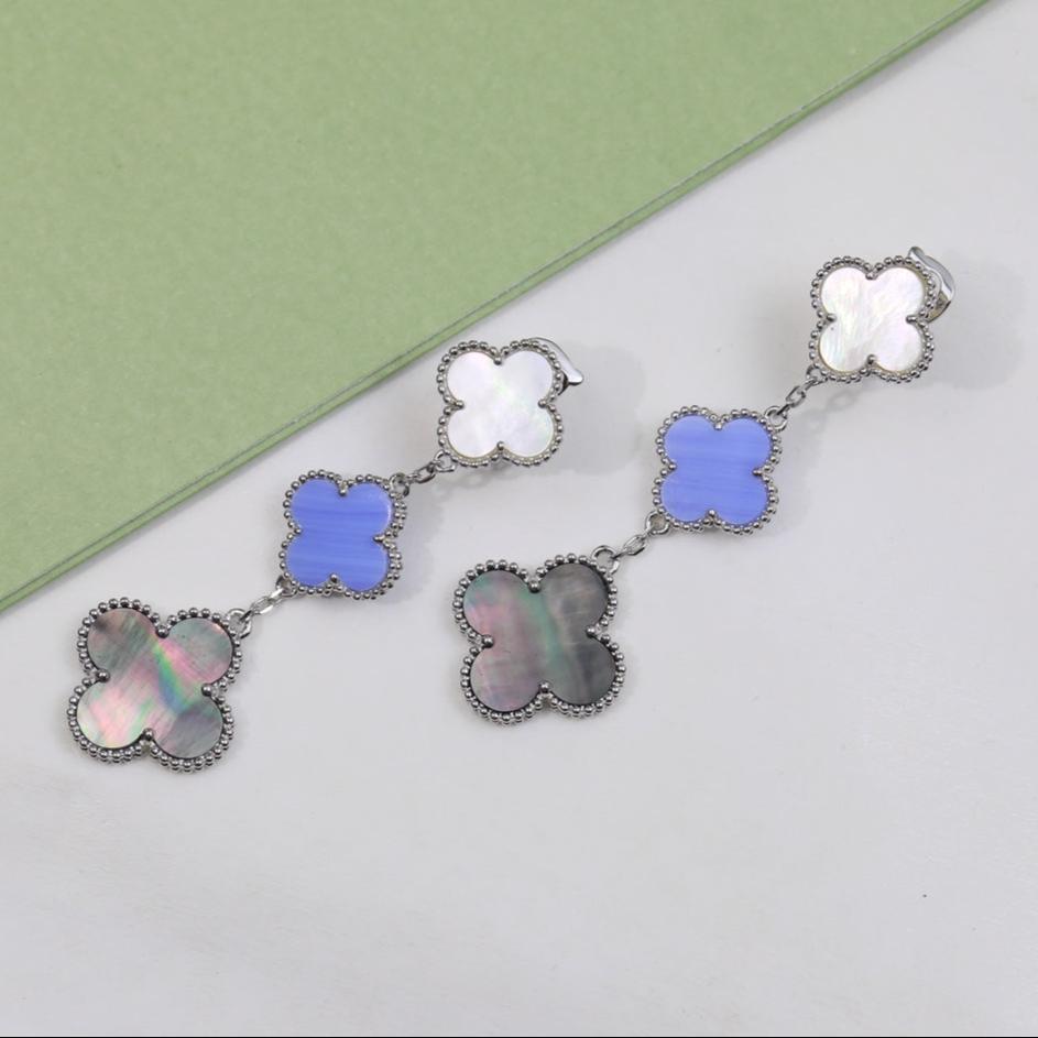 18K Celestial Magic Alhambra Three Motifs Earrings