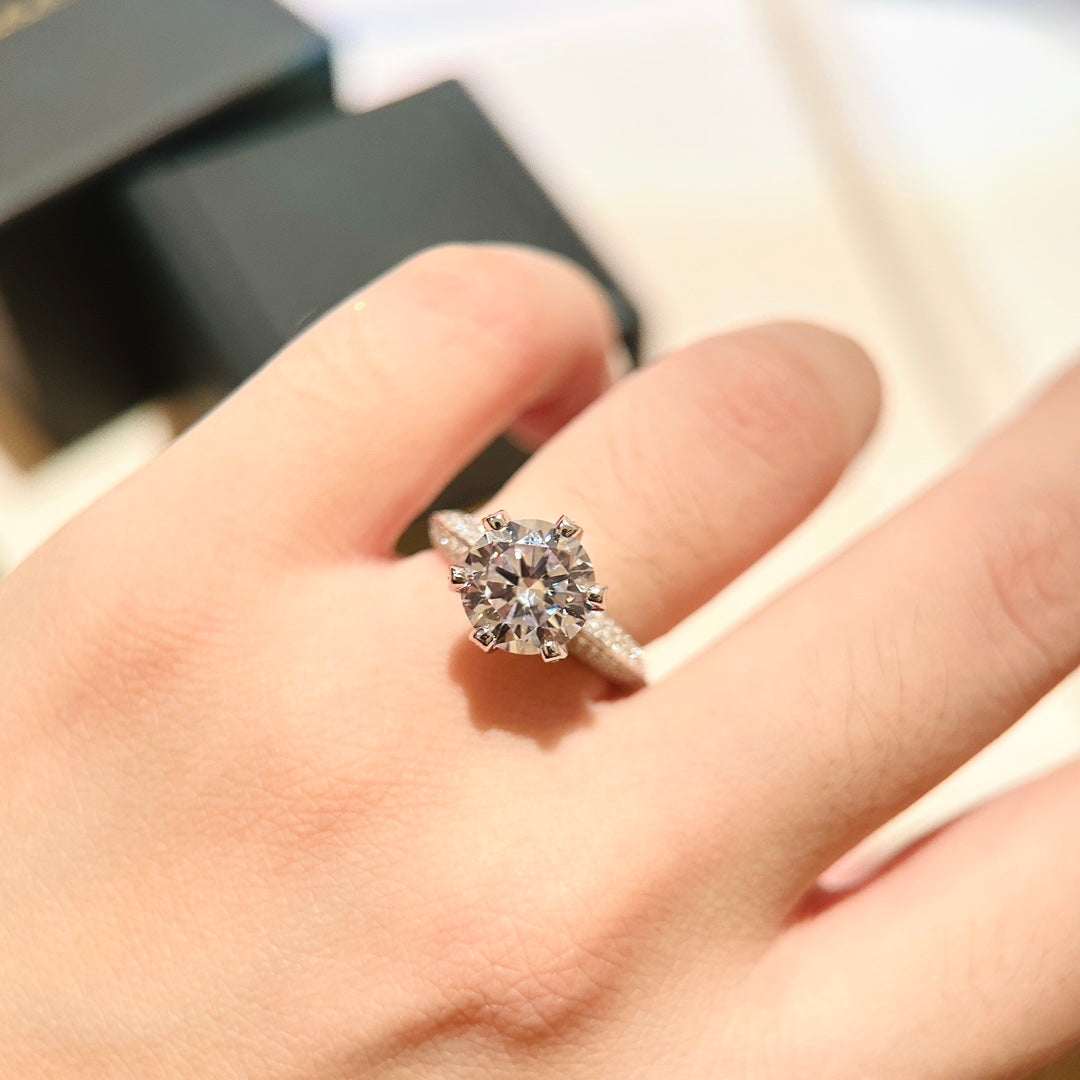 18K Celestial T Pav̩ T Setting Engagement Ring