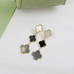 18K Celestial Magic Alhambra Three Pearls Motifs Earrings