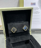18K Celestial Vintage Alhambra Black Earrings