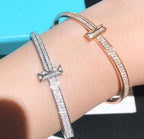 18K Celestial T1 Wide Diamond Hinged Bangle Bracelet