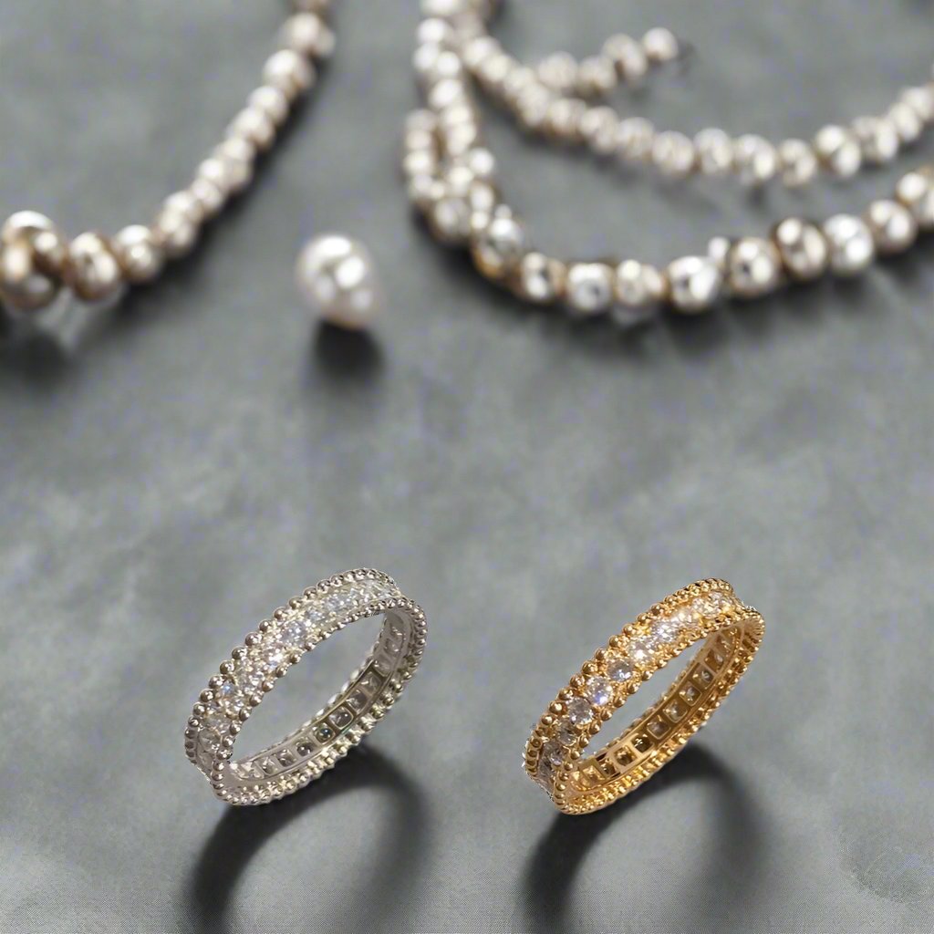 18K Celestial Perl̩e Diamonds Ring