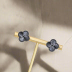 18K Celestial Vintage Alhambra Black Earrings