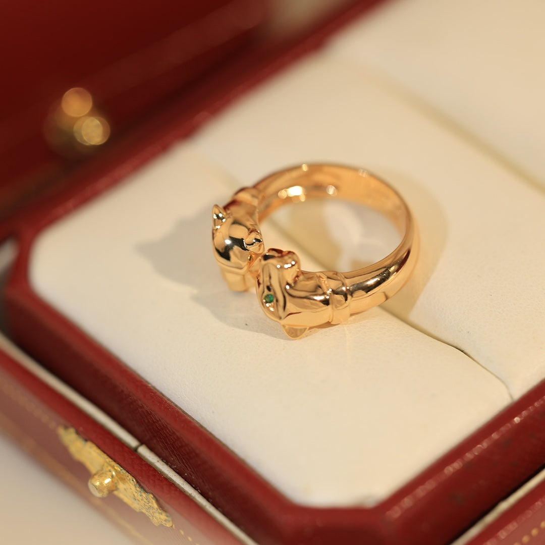 18K Celestial Panth̬re De Open Ring