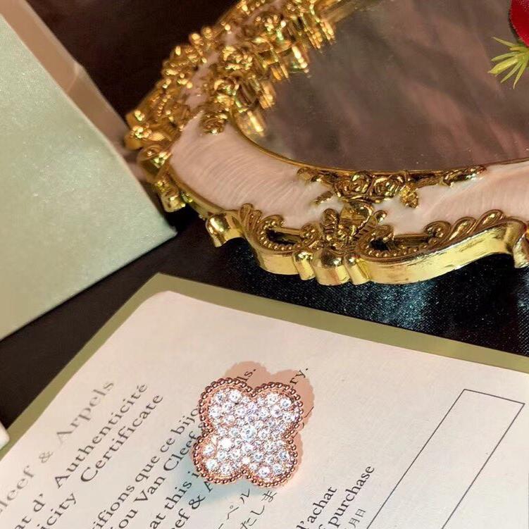 18K Celestial Magic Alhambra Diamond Ring