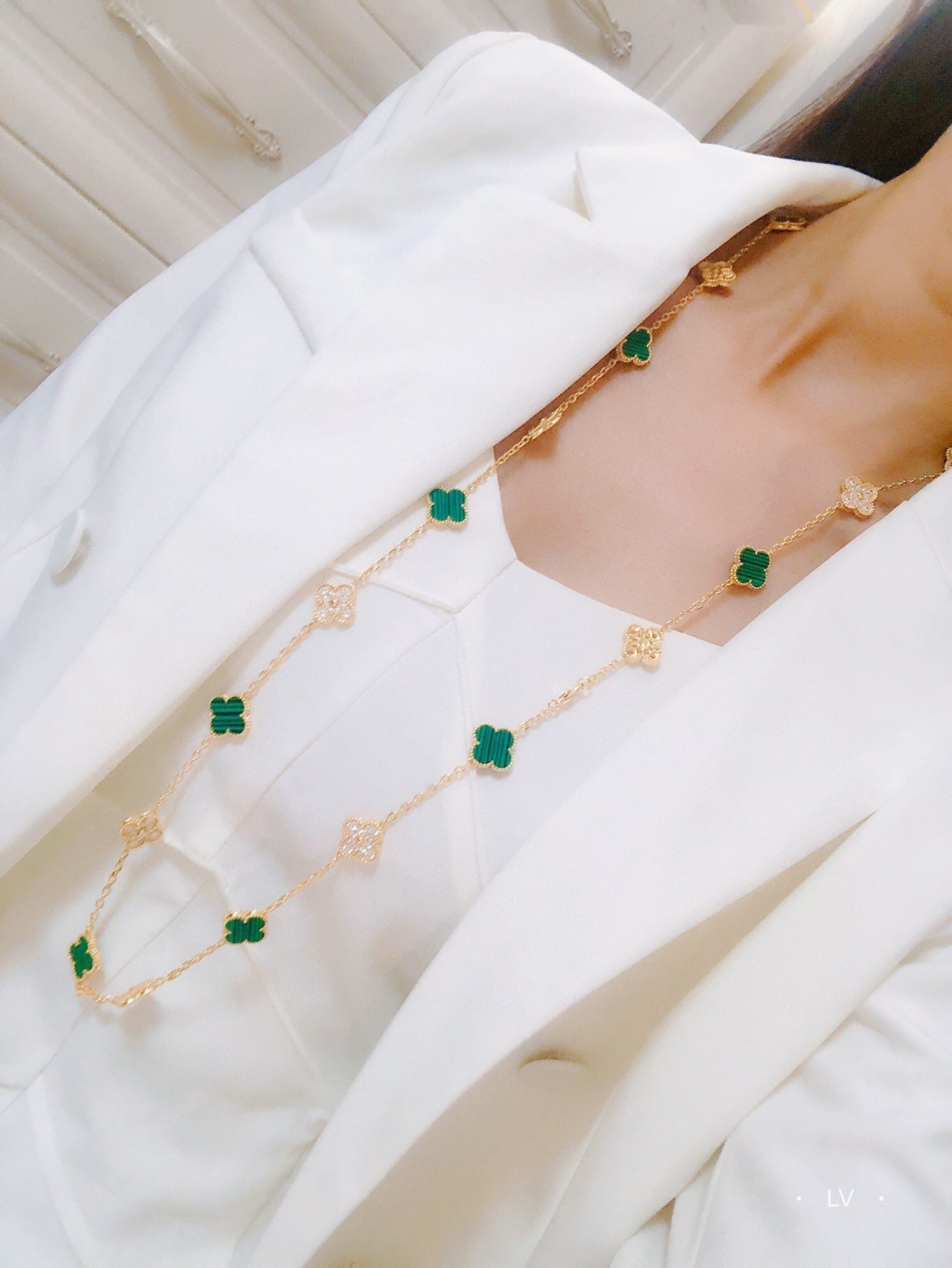 18K Celestial Vintage Alhambra 20 Motifs Long Clover Necklace