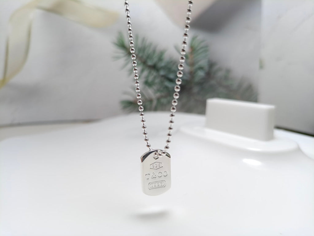 18K Celestial T 1837 Tag Pendant Necklace