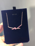 18K Celestial T Knot Pendant Diamond Necklace