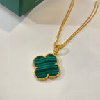 18K Celestial Magic Alhambra Malachite Necklace