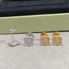 18K Celestial Vintage Alhambra Diamonds Earrings