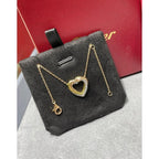18K Celestial Trinity Heart Diamond Necklace