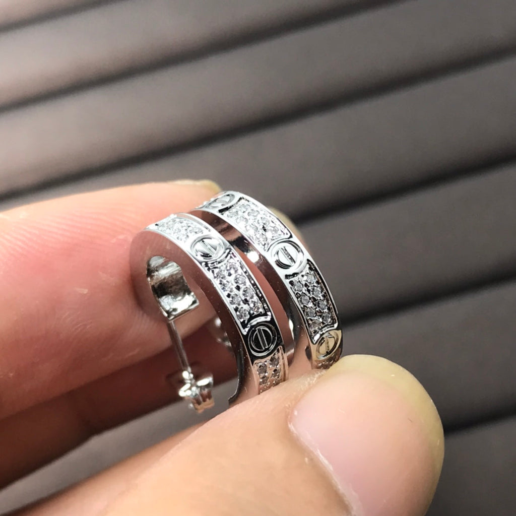 18K Celestial Love Pave Diamonds Earrings