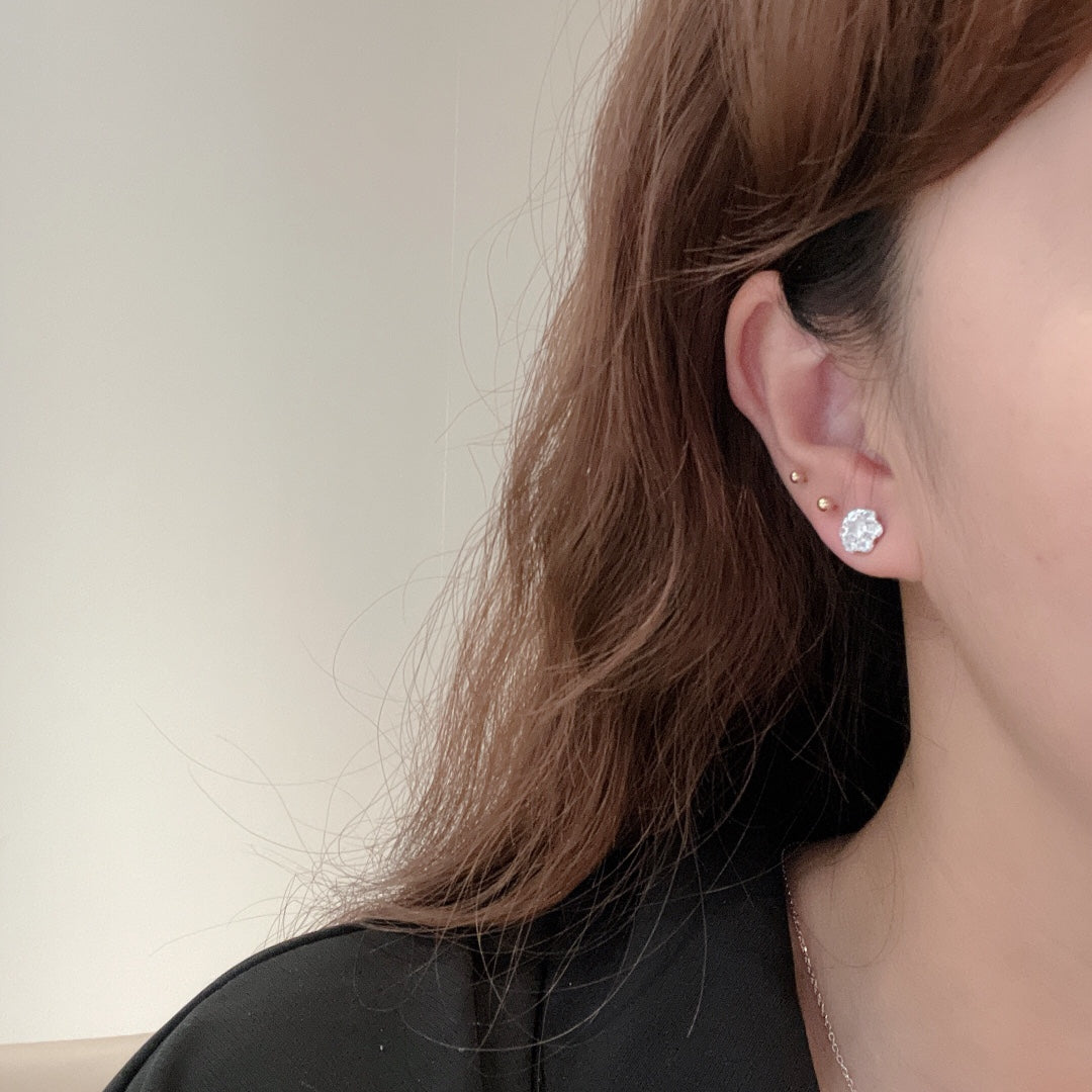 18K Celestial Flower Crystal Earrings