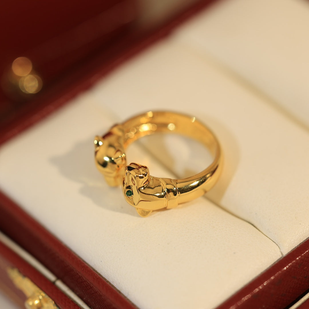 18K Celestial Panth̬re De Open Ring