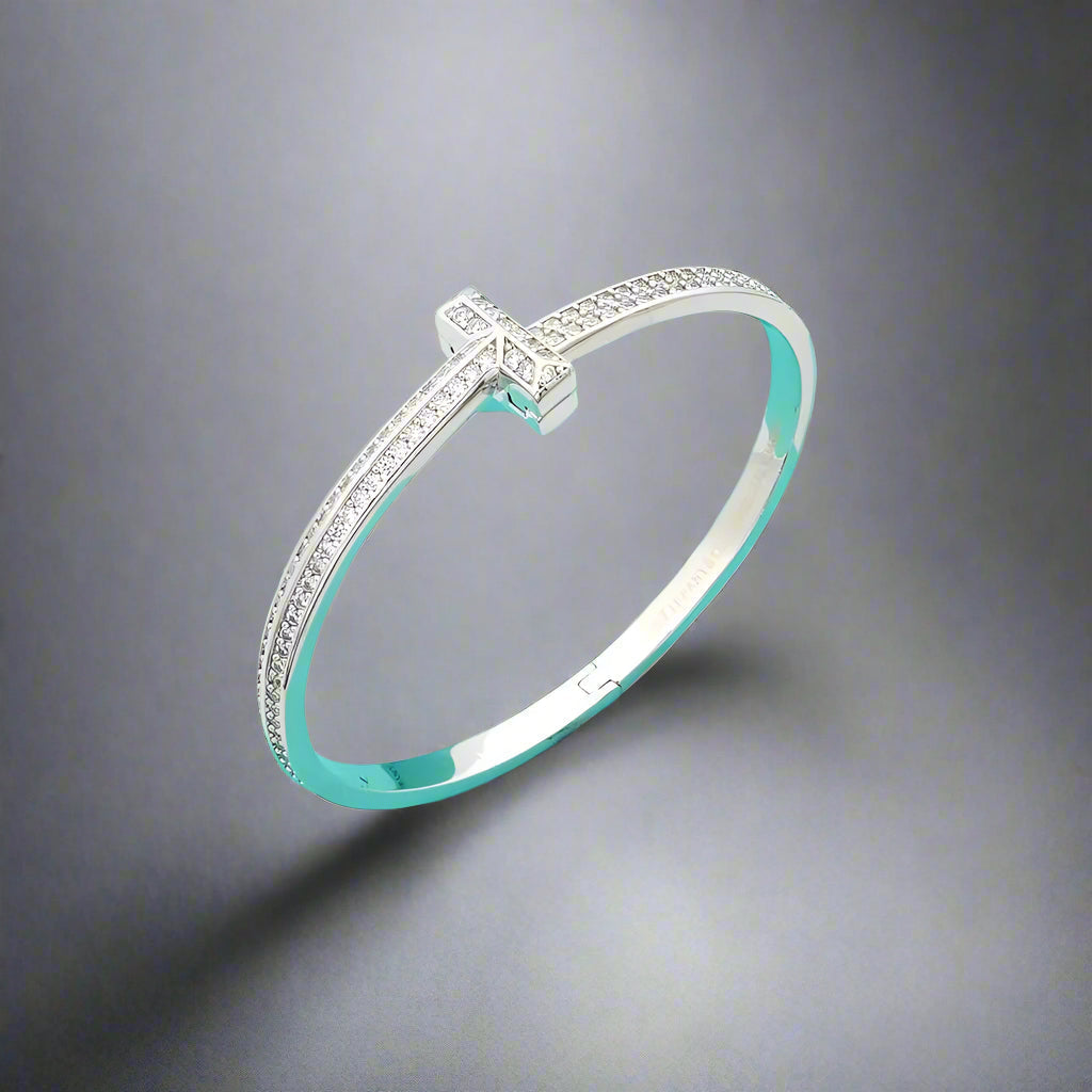 18K Celestial T1 Wide Diamond Bangle Bracelet