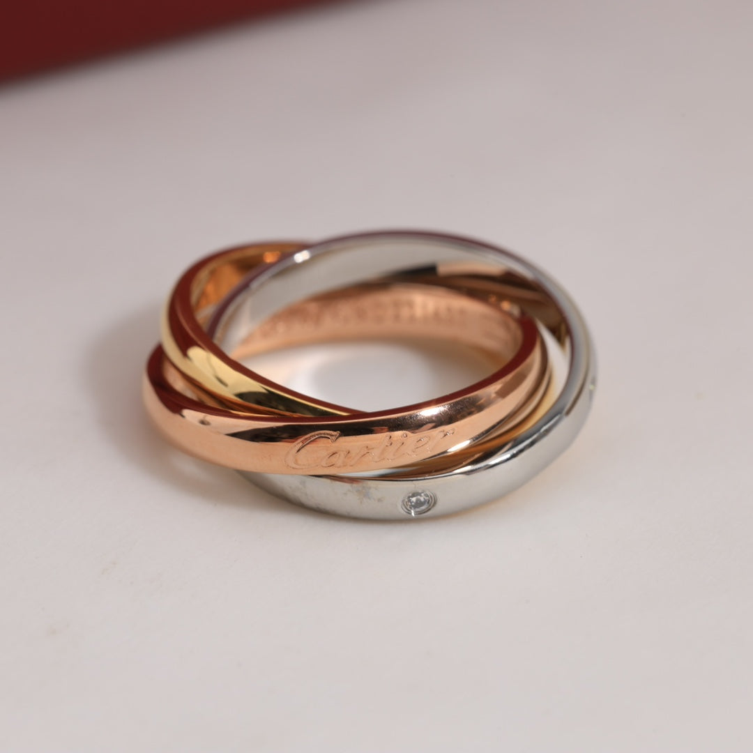 18K Celestial Trinity Five Diamonds Ring