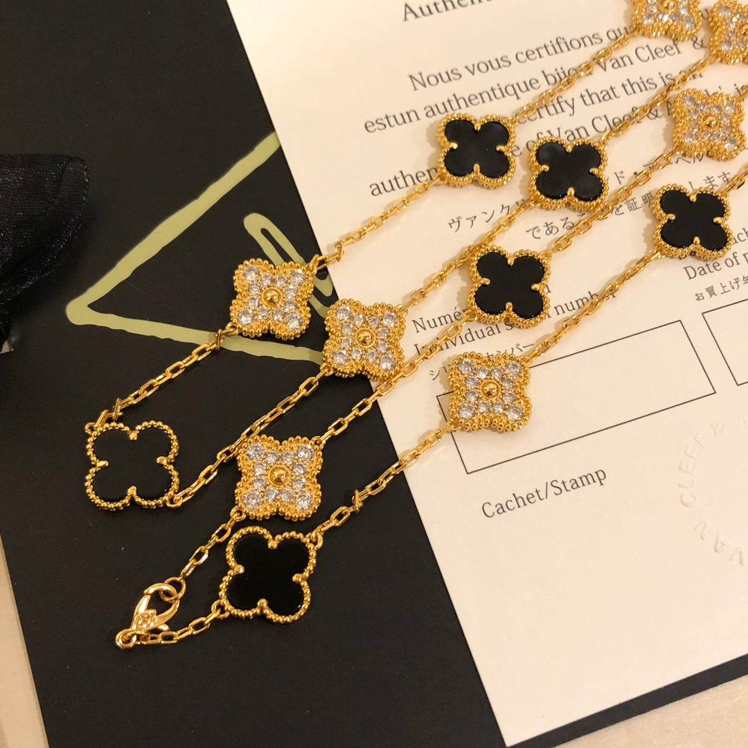 18K Celestial Vintage Alhambra 20 Motifs Long Necklace