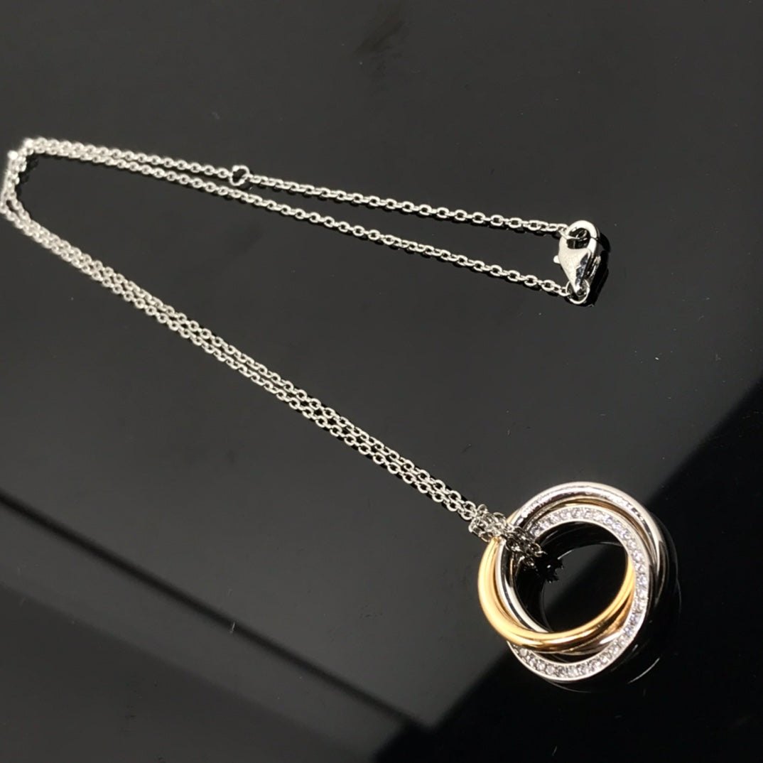 18K Celestial Trinity Diamonds Necklace
