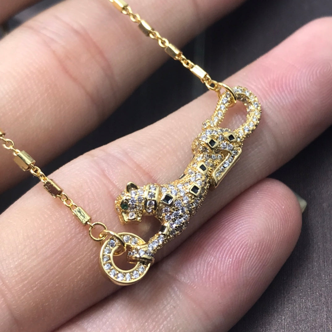 18K Celestial Panth̬re De Diamond Necklace