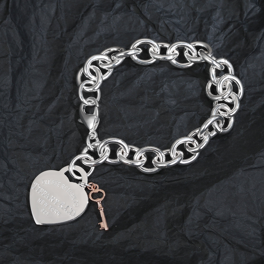 18K Celestial T Heart Tag Bracelet