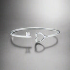 18K Celestial T Heart Key Wire Bracelet