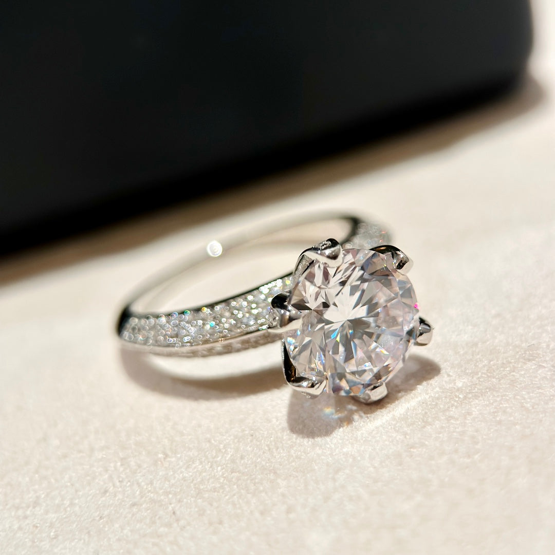 18K Celestial T Pav̩ T Setting Engagement Ring