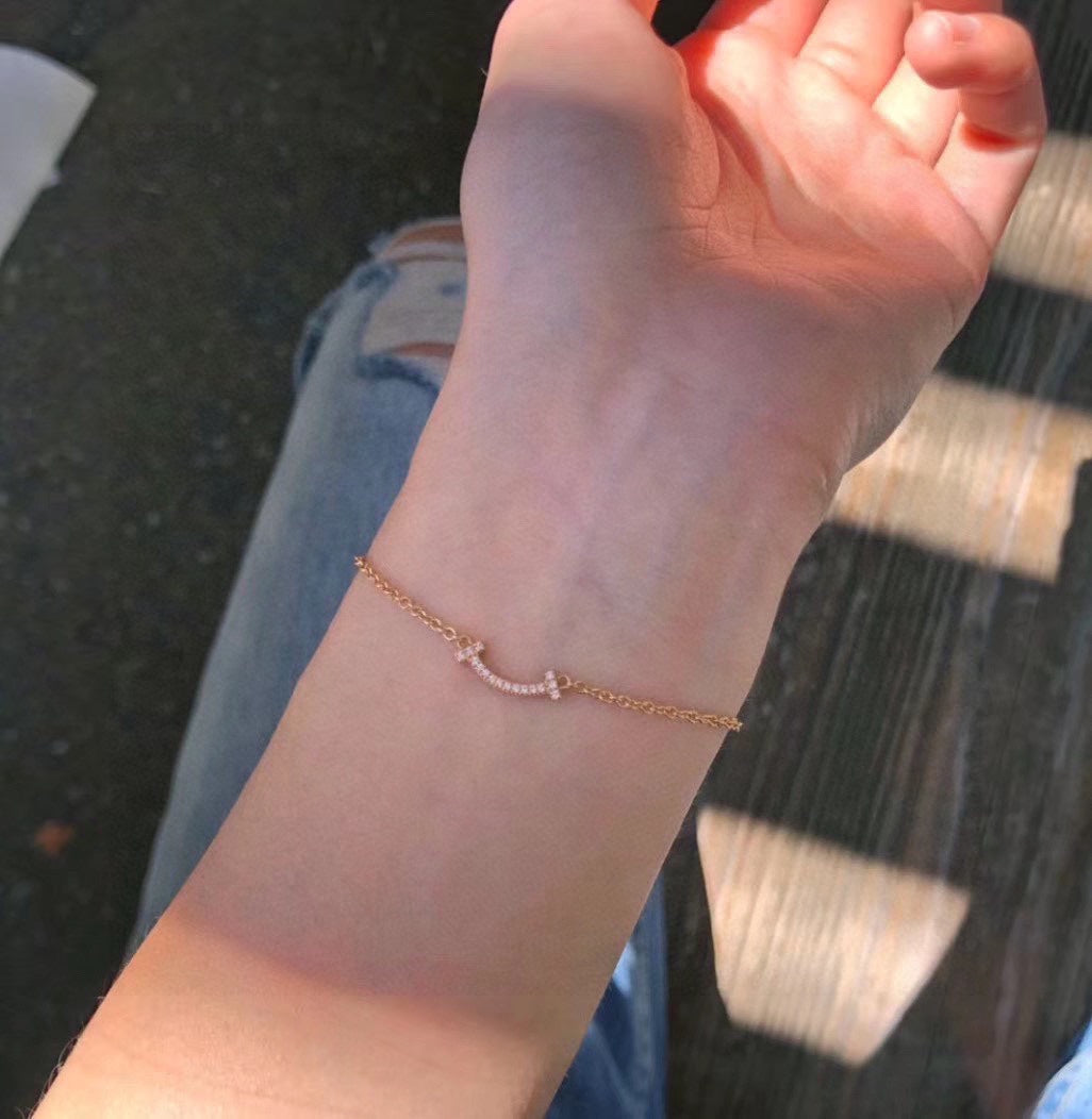 18K Celestial T Smile Diamond Bracelet