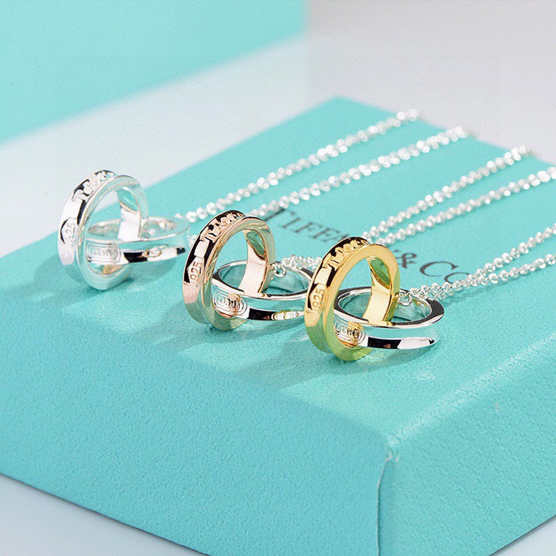 18K Celestial T 1837 Interlocking Circles Pendant Necklace