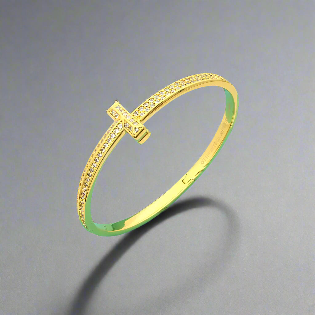 18K Celestial T1 Wide Diamond Bangle Bracelet