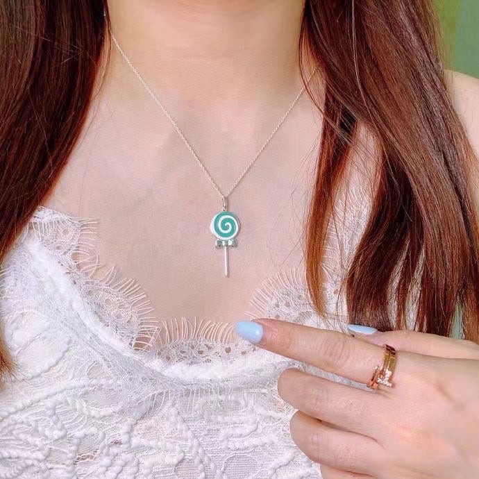 18K Celestial T Lollipop Charm Chain Necklace