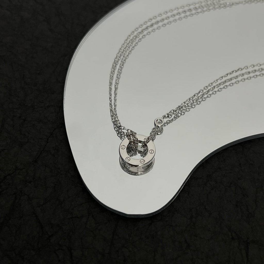 18K Celestial Love 2 Diamond Necklace