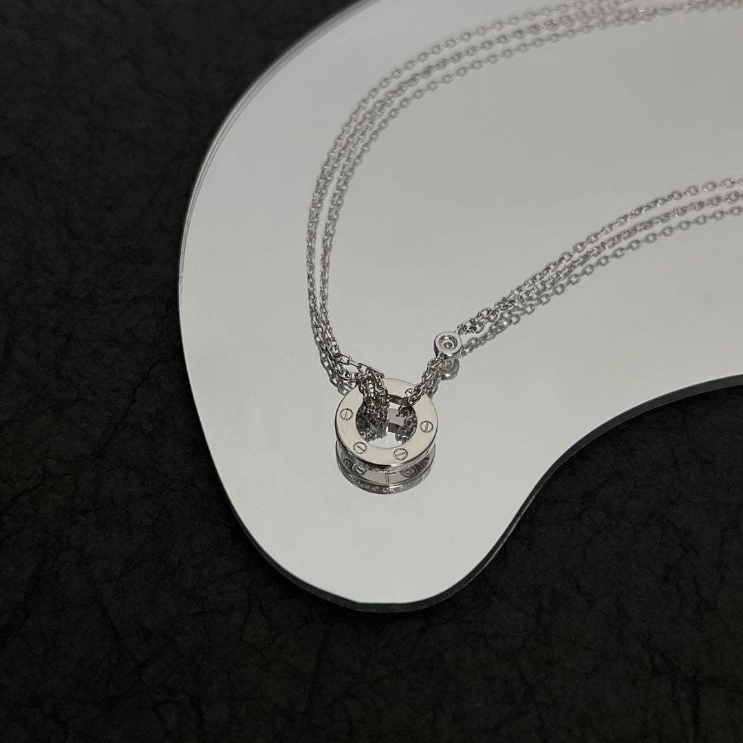 18K Celestial Love 2 Diamond Necklace