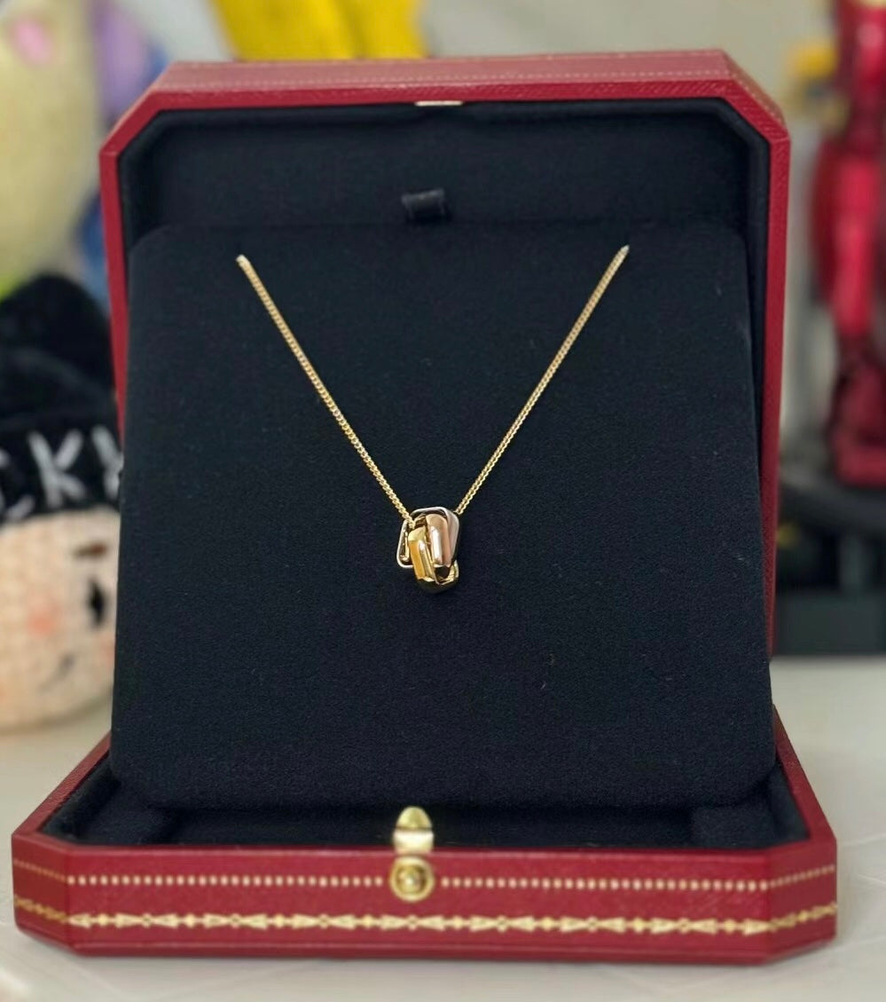 18K Celestial Trinity Cushion Necklace