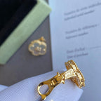 18K Celestial Lucky Spring Plum Blossom Earrings