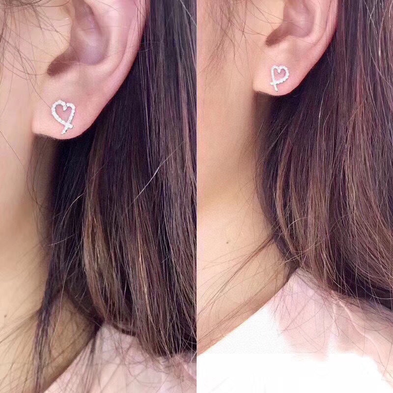 18K Celestial T Diamond Earrings