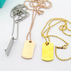 18K Celestial T 1837 Makers I.D. Tag Pendant Necklace