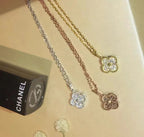 18K Celestial Sweet Alhambra Diamond Necklace