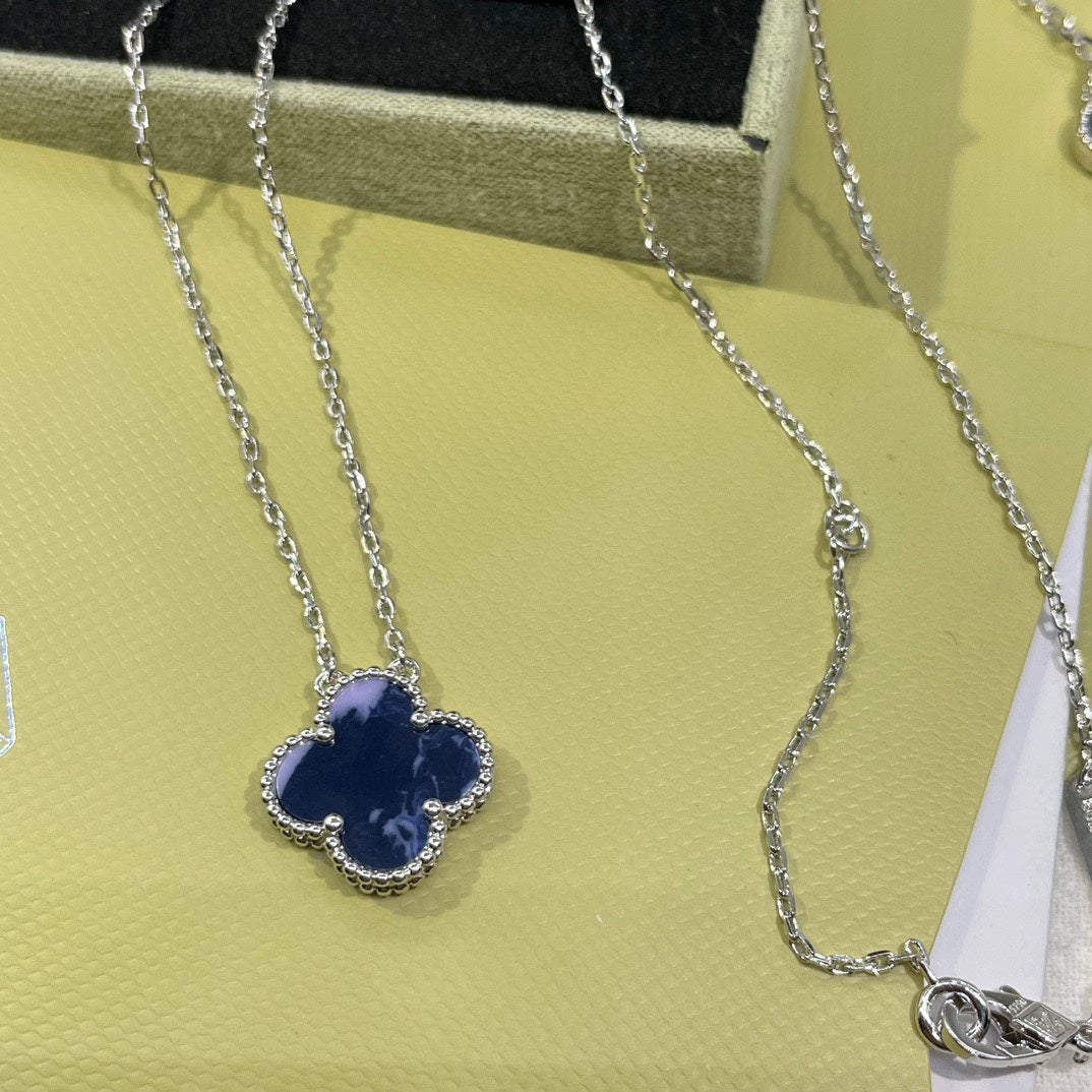 18K Celestial Vintage Alhambra Crystal Blue Bracelet