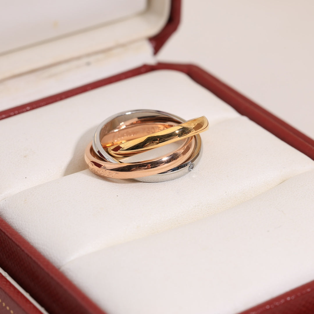 18K Celestial Trinity Five Diamonds Ring