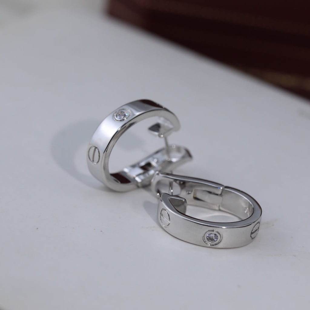 18K Celestial Love 2 Diamonds Earrings