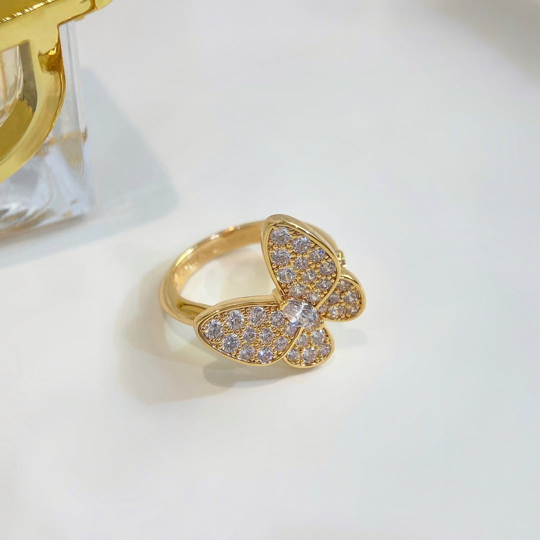 18K Celestial Two Butterfly Ring