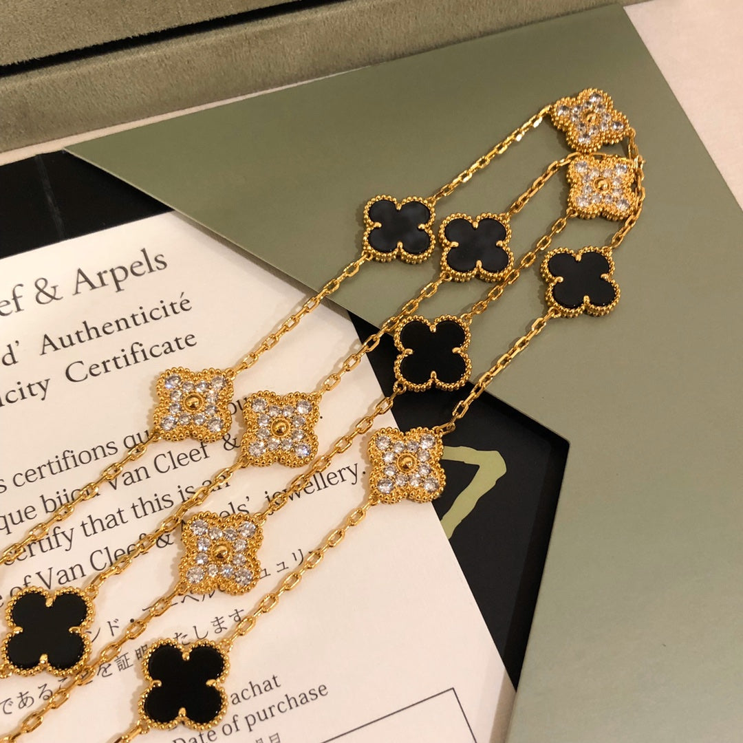 18K Celestial Vintage Alhambra 20 Motifs Long Necklace