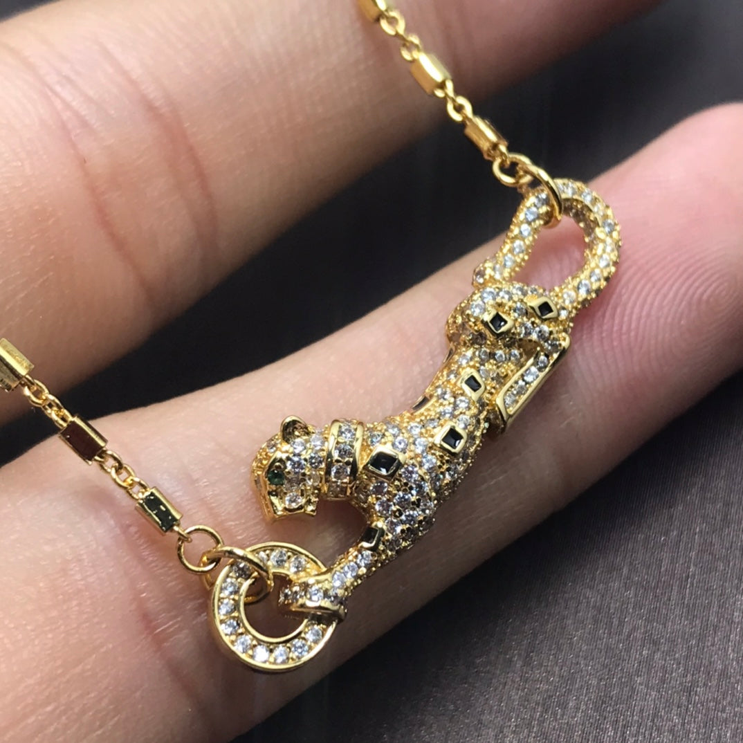 18K Celestial Panth̬re De Diamond Necklace