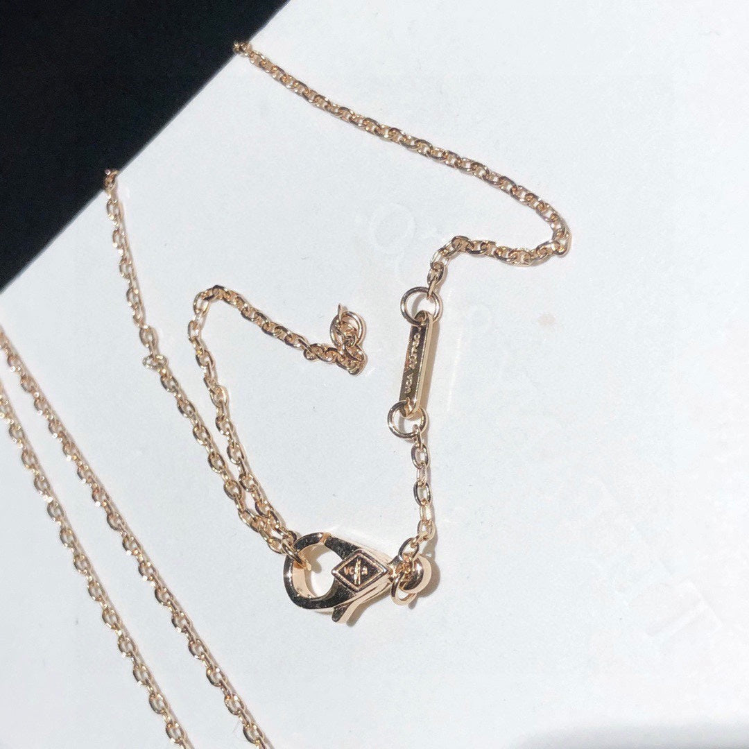 18K Celestial Vintage Alhambra Pink Necklace