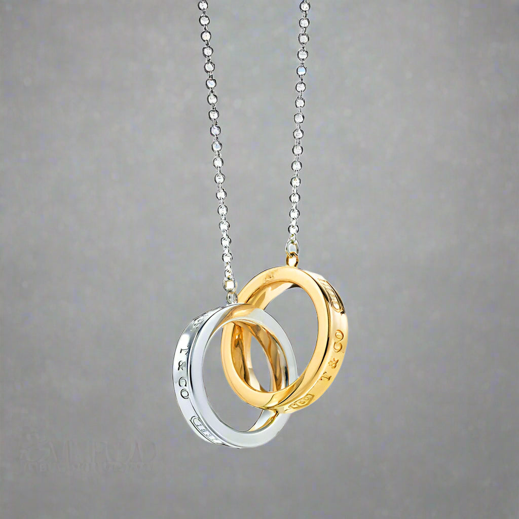 18K Celestial T 1837 Interlocking Circles Pendant Necklace